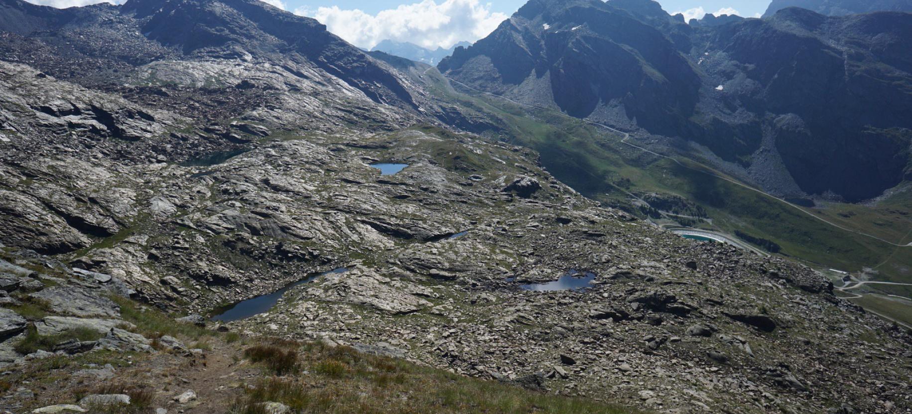 I Laghi di Resy e il Vallone della Forca visti dal Palon di Resy.