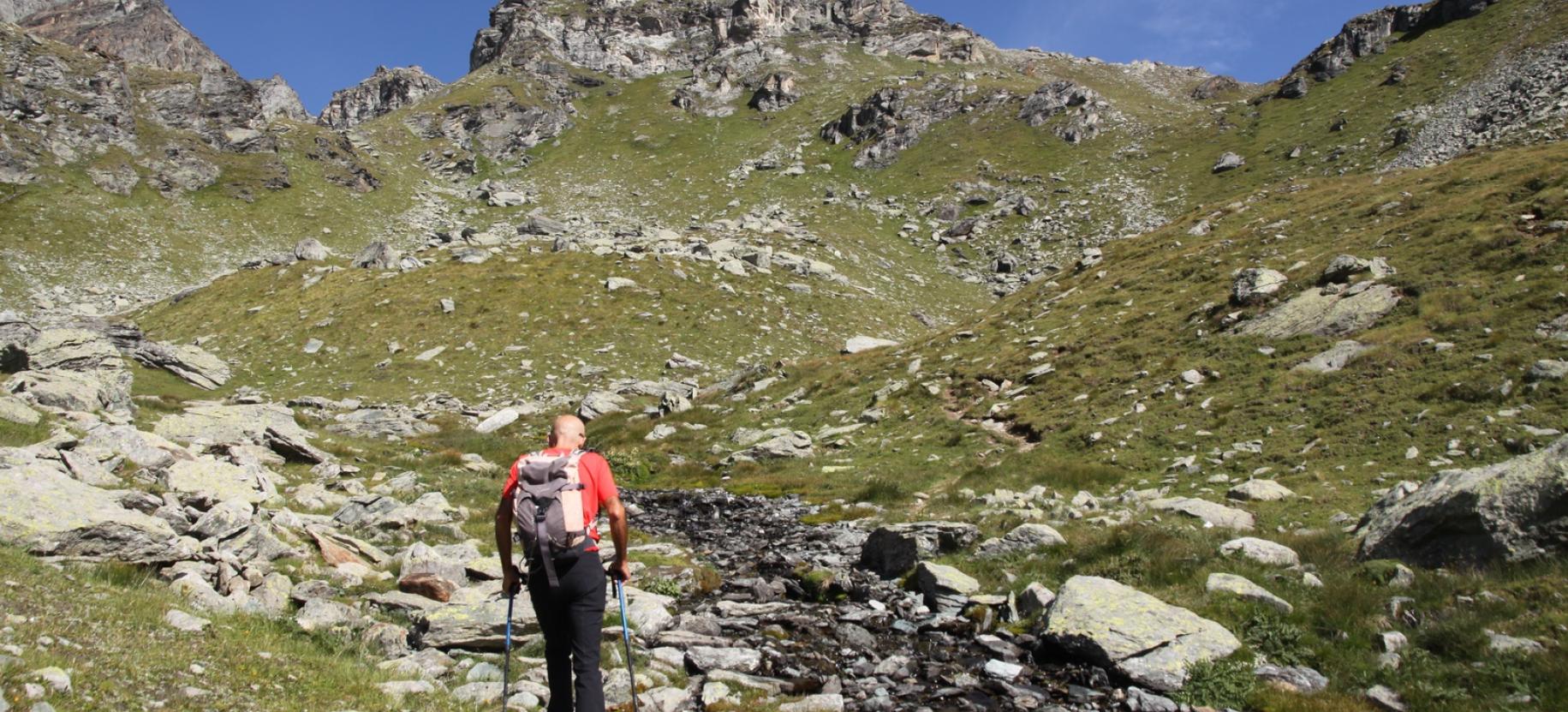 Il sentiero nei pressi dei laghi.