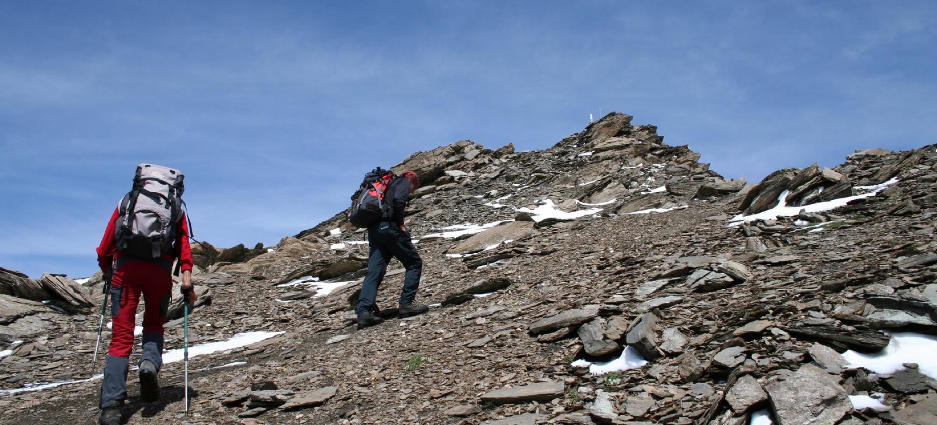 Arrivo in cima.