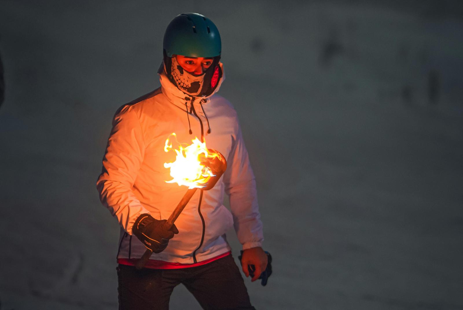 Veillée aux flambeaux des moniteurs de ski de Antagnod